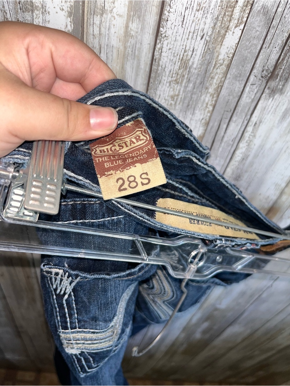 Big Star Pioneer Bootcut Jeans Womens 28S Dark Wash 100% Cotton - Picture 7 of 7